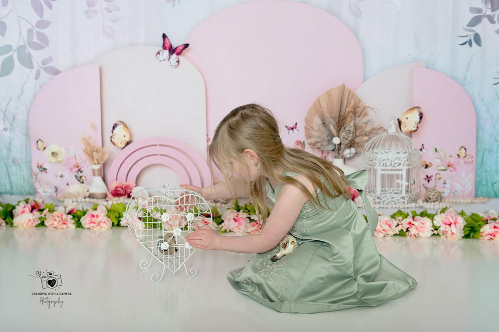 Kate Spring Floral Boho Backdrop Designed by Ashley Paul -UK