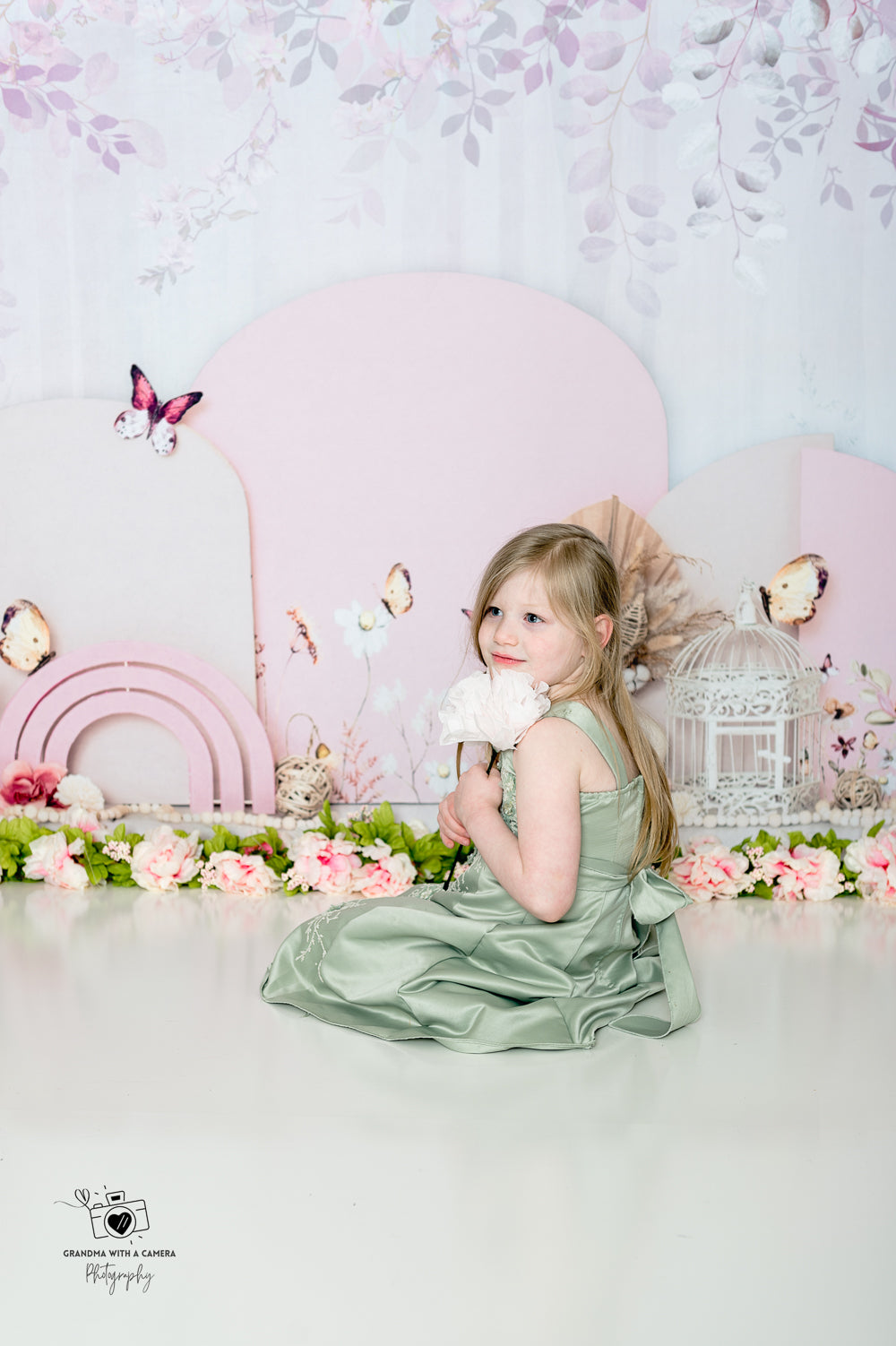 Kate Spring Floral Boho Backdrop Designed by Ashley Paul -UK