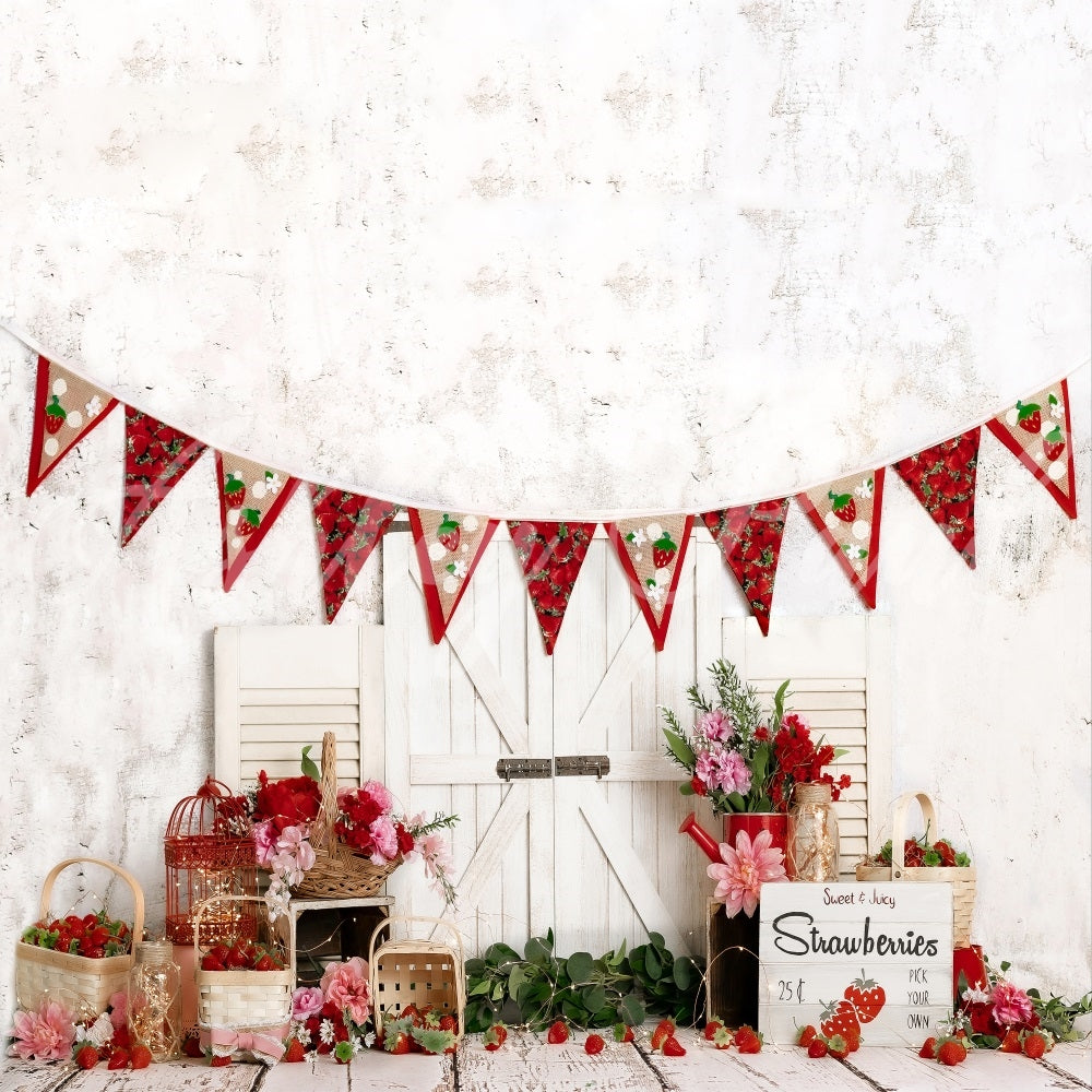Kate Summer/Spring Strawberry Backdrop Designed by Ashley Paul -UK