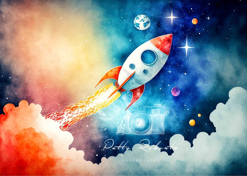 Kate Space Mission Boy Backdrop Designed by Patty Robert -UK