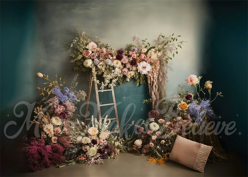 Kate Boho Dried Flowers Backdrop Designed by Mini MakeBelieve