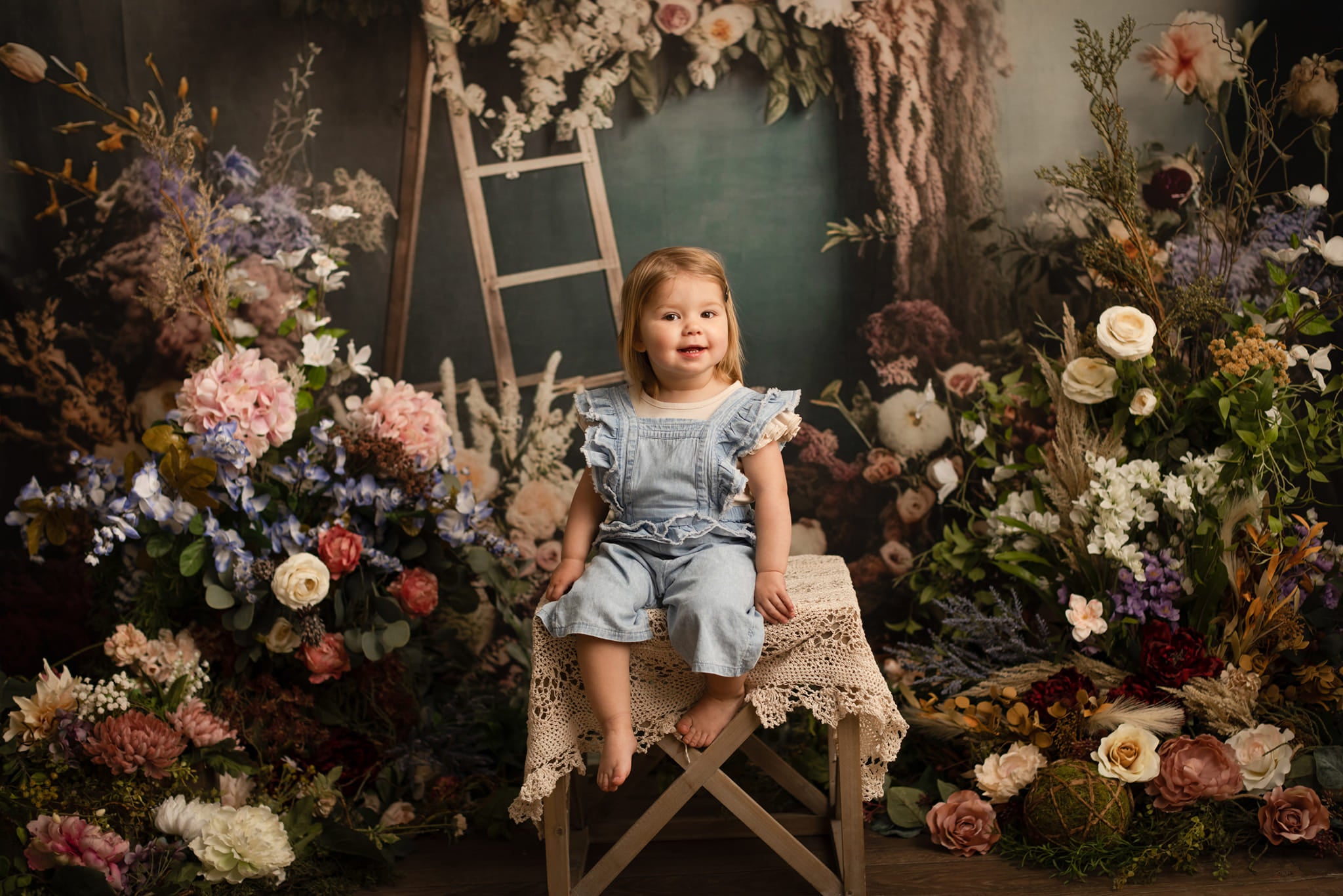 Kate Boho Dried Flowers Backdrop Designed by Mini MakeBelieve -UK