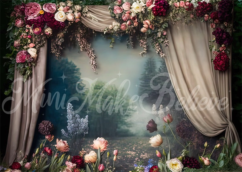 Kate Painterly Fine Art Floral Vintage Backdrop Designed by Mini MakeBelieve -UK