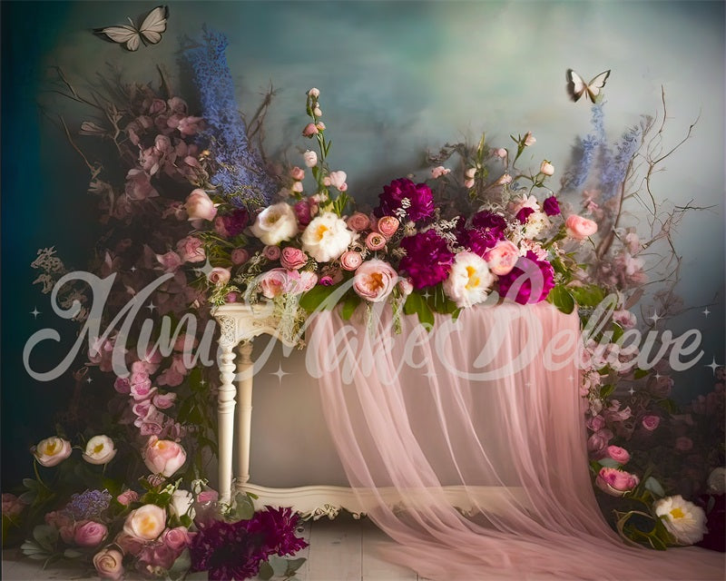 Kate Fine Art Interior Floral Curtain Backdrop Designed by Mini MakeBelieve -UK