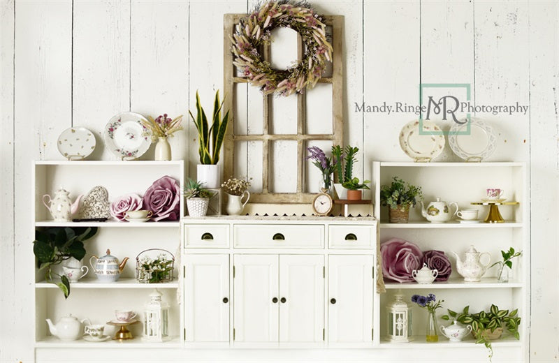 Kate Vintage Spring Tea Dining Room Backdrop Designed by Mandy Ringe Photography -UK