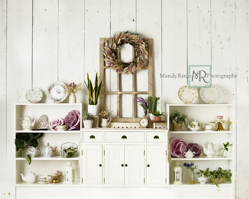 Kate Vintage Spring Tea Dining Room Backdrop Designed by Mandy Ringe Photography -UK