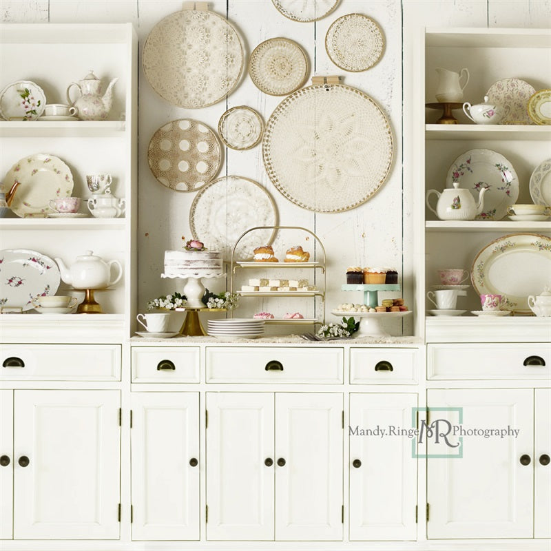 Kate Vintage Tea Party Kitchen Backdrop Designed by Mandy Ringe Photography -UK