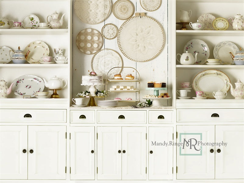 Kate Vintage Tea Party Kitchen Backdrop Designed by Mandy Ringe Photography -UK