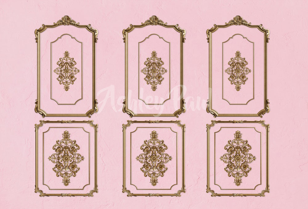 Kate Pink Ornate Wall Backdrop Designed by Ashley Paul -UK