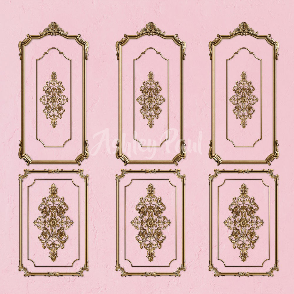 Kate Pink Ornate Wall Backdrop Designed by Ashley Paul -UK