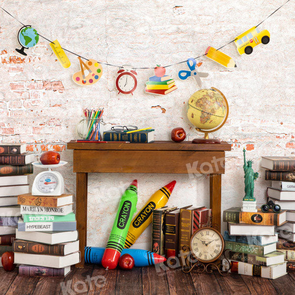 Kate Back to School Book Backdrop Designed by Emetselch -UK