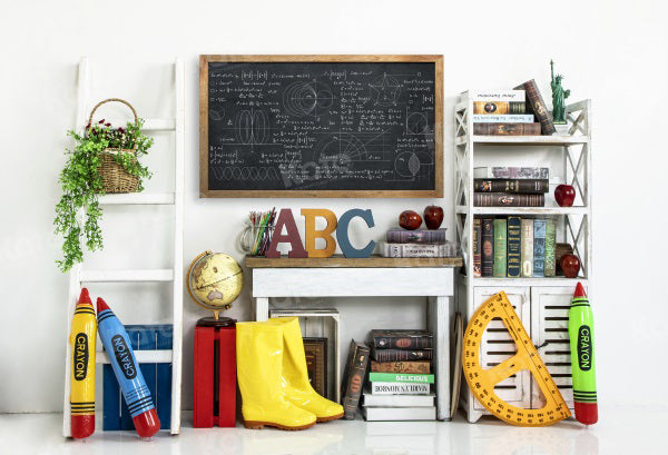 Kate Fresh Back to School White Board Backdrop for Photography -UK