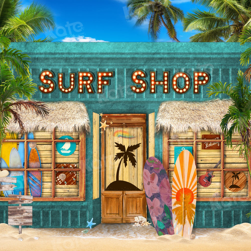 Kate Summer Surf Shop Beach Backdrop for Photography -UK