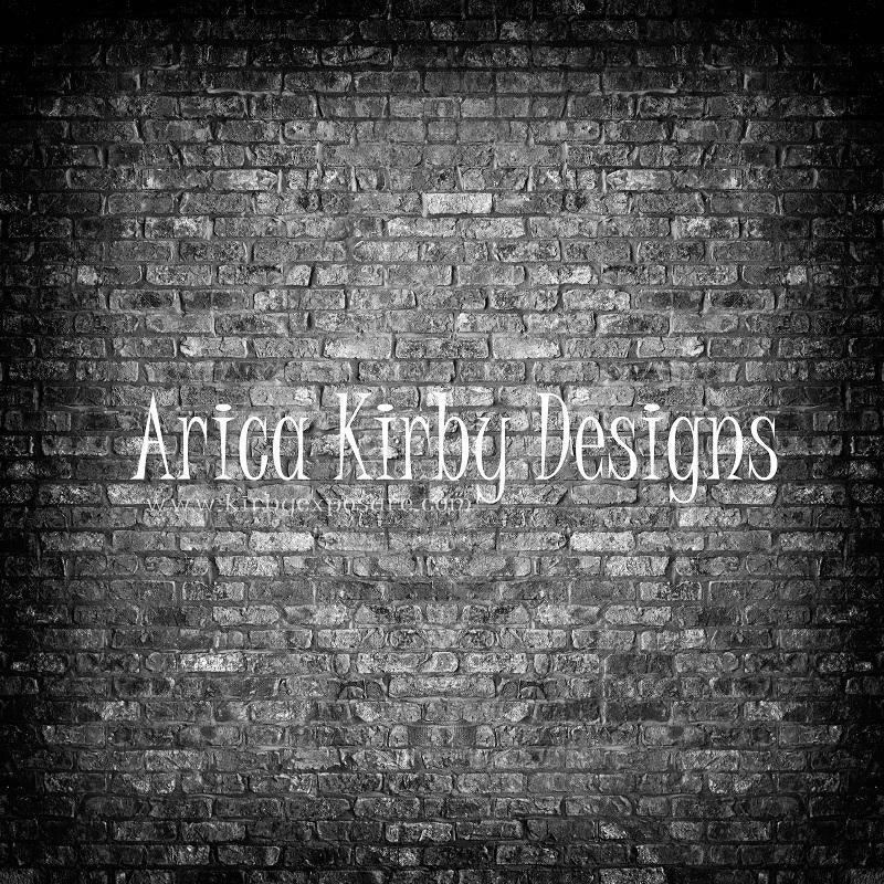Kate Retro Dark Gradient Brick Backdrop designed by Arica Kirby -UK