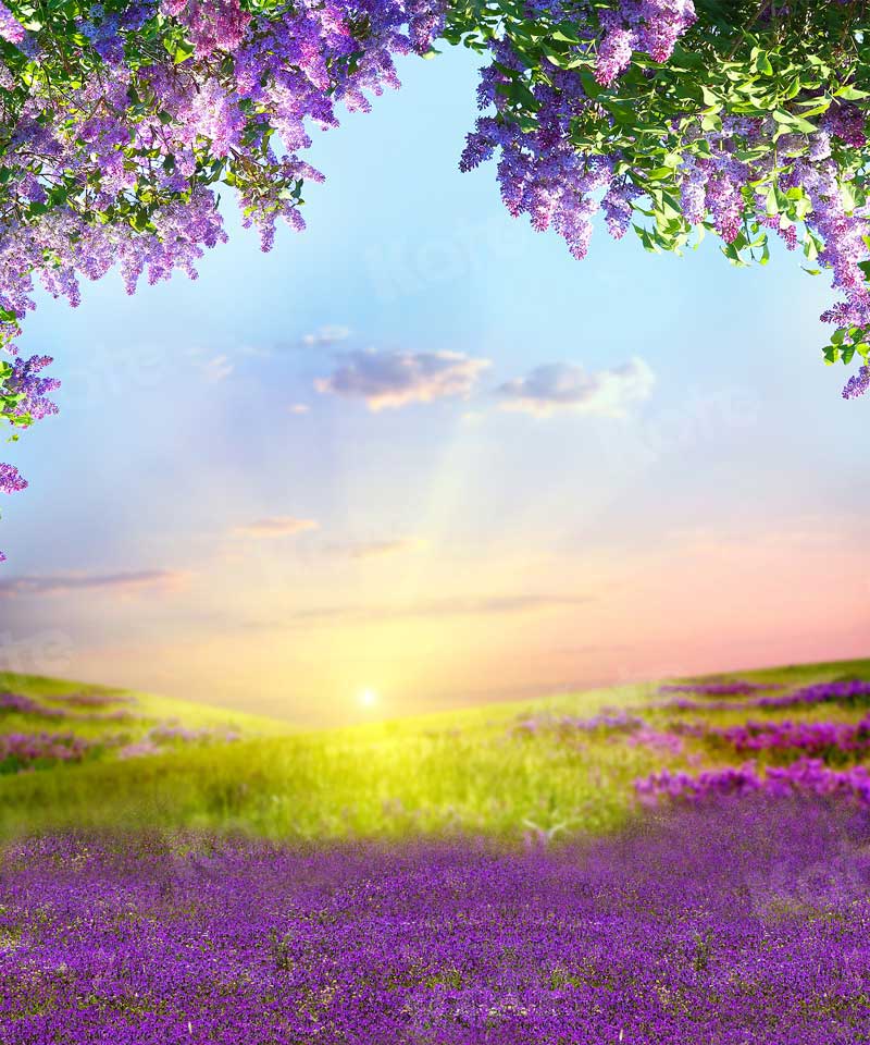 Kate Lavender Sunset Scenery Backdrop for Photography
