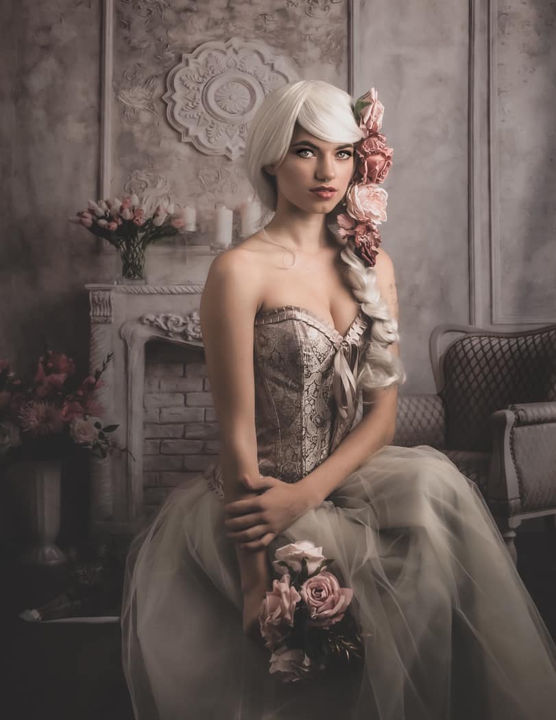 Kate Retro European Living Room castle Building Wall Floor Backdrops for Wedding Photography -UK