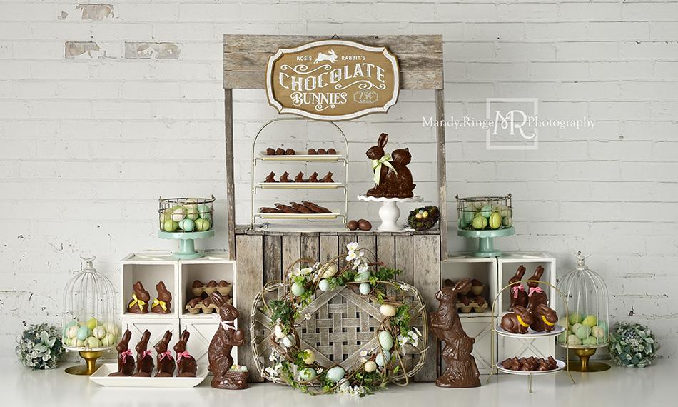 Kate Easter Chocolate Bunnies Backdrop Designed by Mandy Ringe Photography -UK