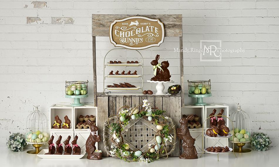 Kate Easter Chocolate Bunnies Backdrop Designed by Mandy Ringe Photography