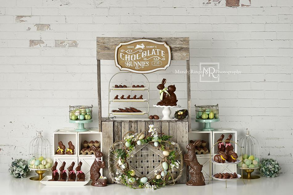 Kate Easter Chocolate Bunnies Backdrop Designed by Mandy Ringe Photography -UK
