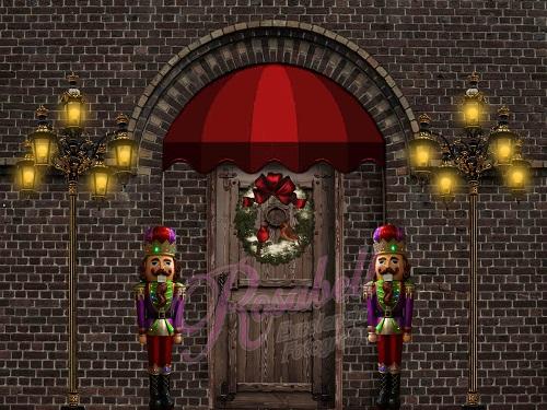 Kate Christmas Door Backdrop Designed by Rosabell Photography -UK