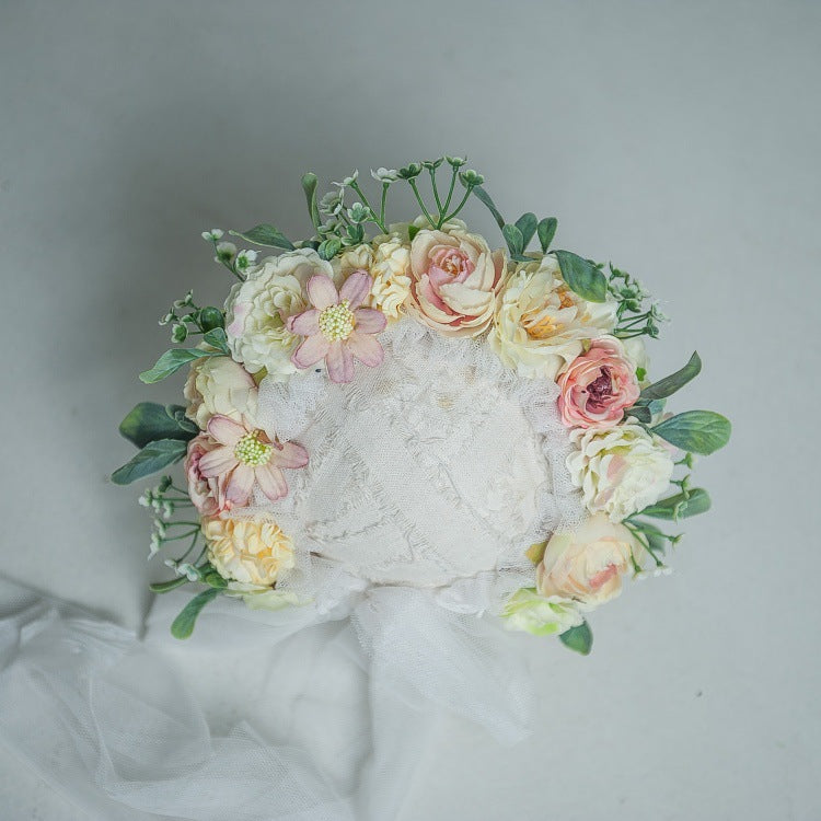 Kate Floral Bonnet for Newborn Photography