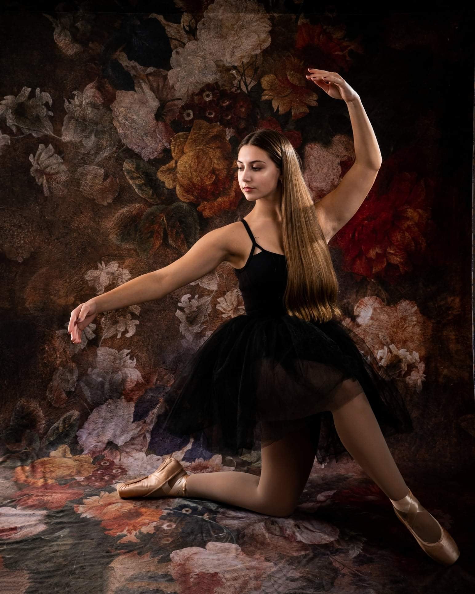 Kate Fine Art Retro Oil Painting Flowers Backdrop for Photography -UK