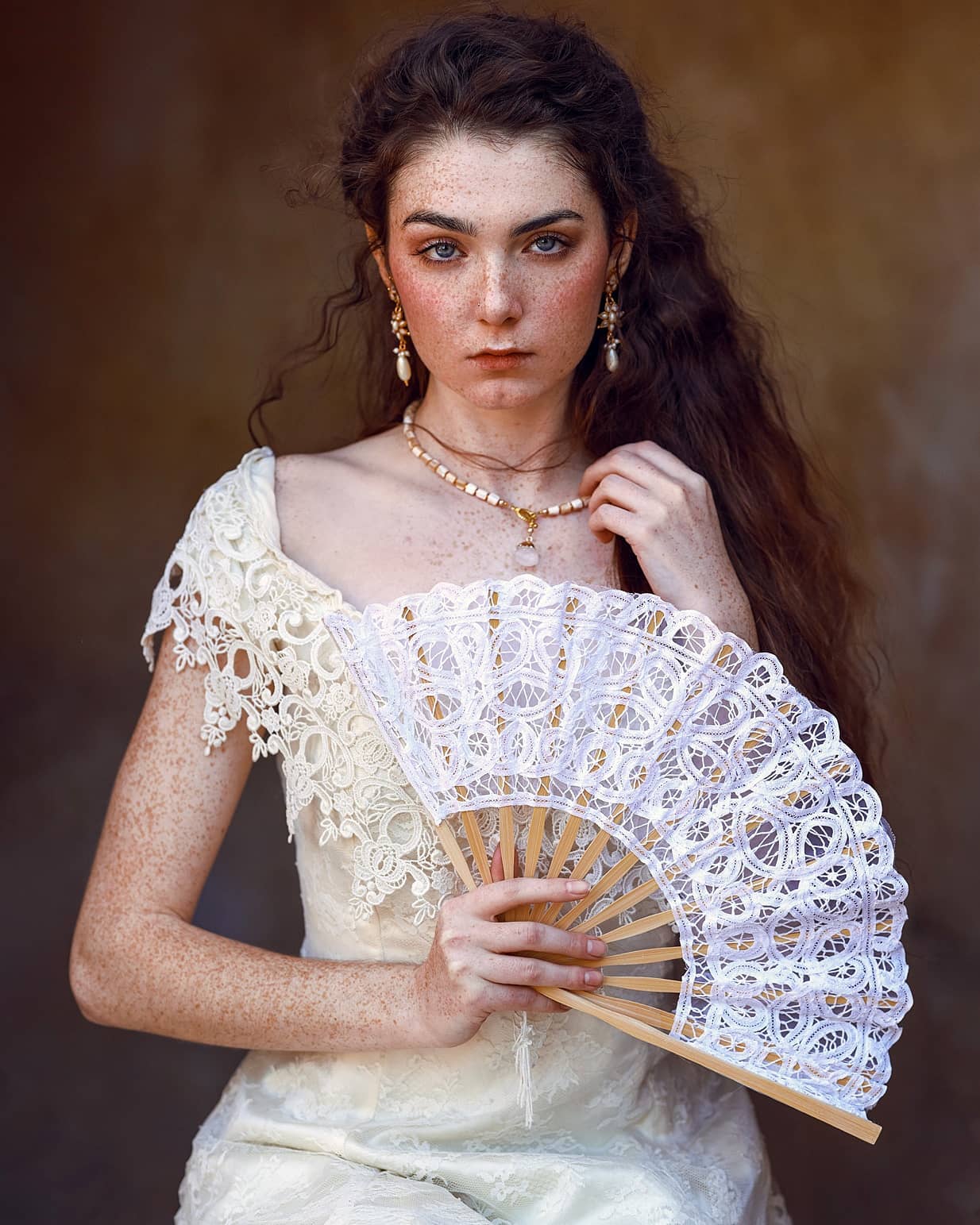 Kate Abstract Yellow Brown/Abstract Dark Green Collapsible Backdrop Photography 5X6.5ft(1.5x2m) -UK