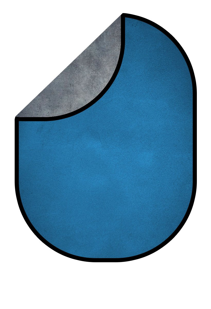 Kate Abstract Gray Green/Abstract Royal Blue Collapsible Backdrop Photography 5X6.5ft(1.5x2m) -UK