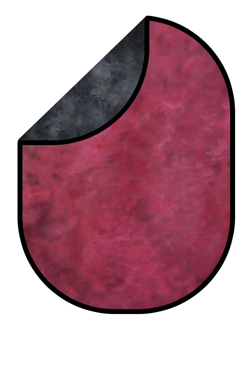 Kate Abstract Dark Black Gray Texture/Abstract Wine Red Collapsible Backdrop Photography 5X6.5ft(1.5x2m) -UK
