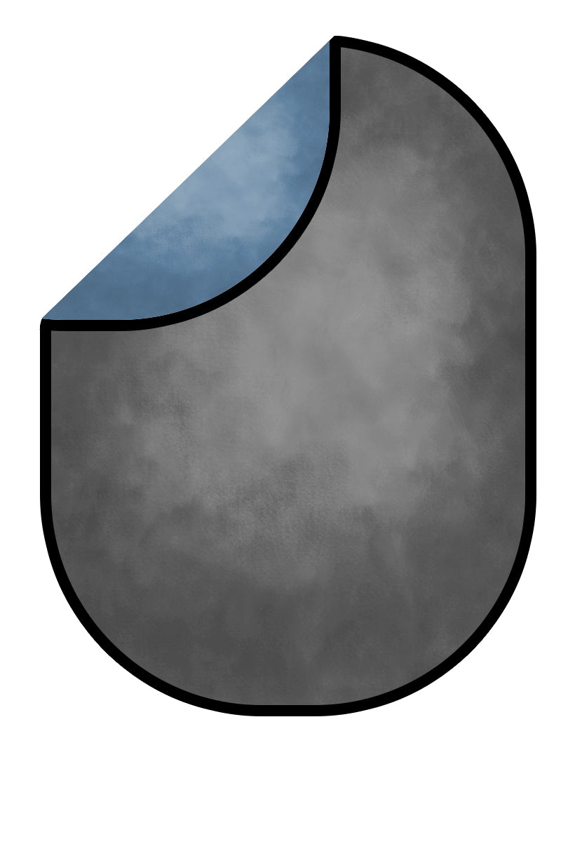 Kate Gray/Blue Abstract Texture Mixed Collapsible Backdrop for Photography 5X6.5ft(1.5x2m) -UK