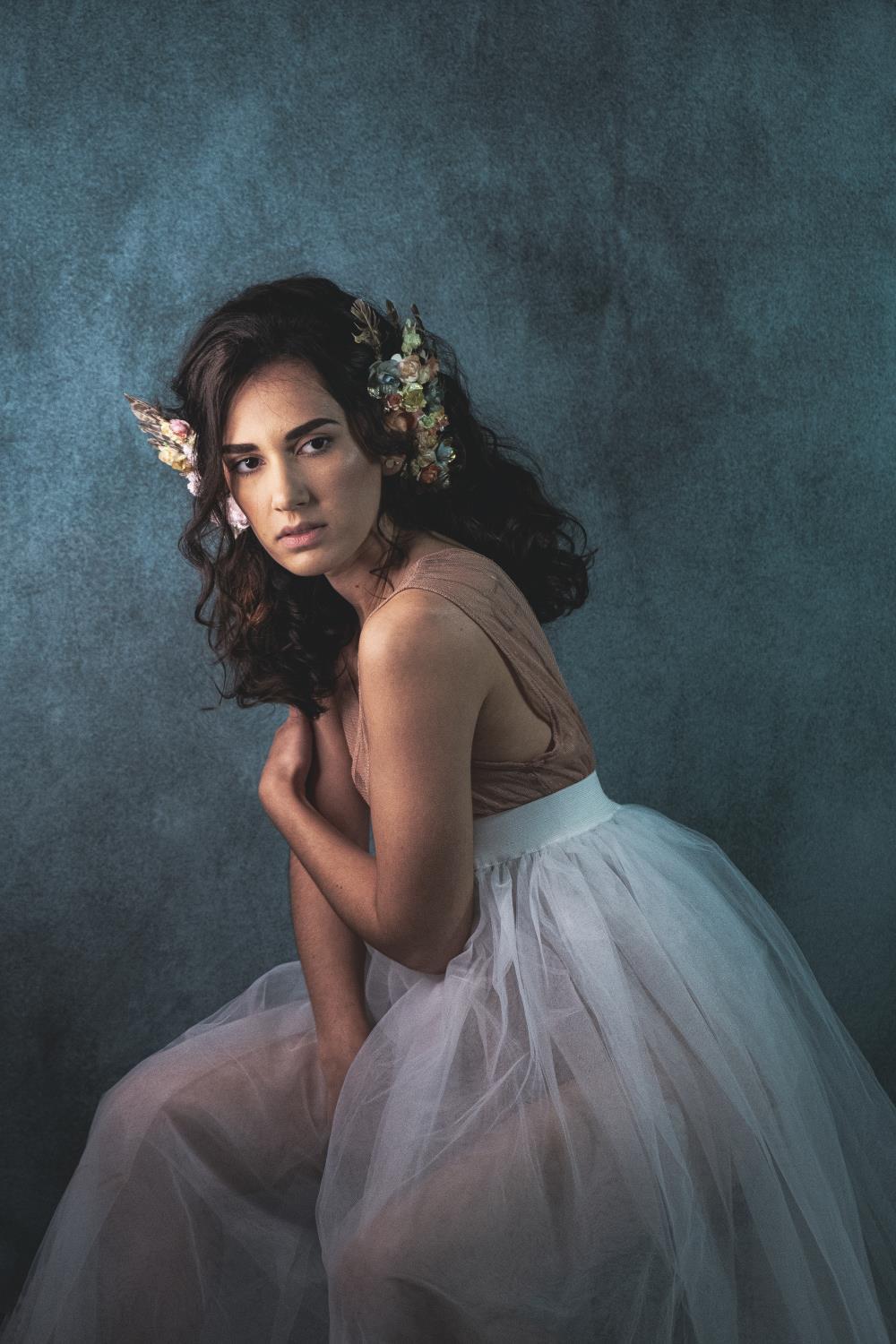 Kate Blue Gray Abstract Texture/ Gray Abstract Texture Collapsible Backdrop Photography 5X6.5ft(1.5x2m) -UK