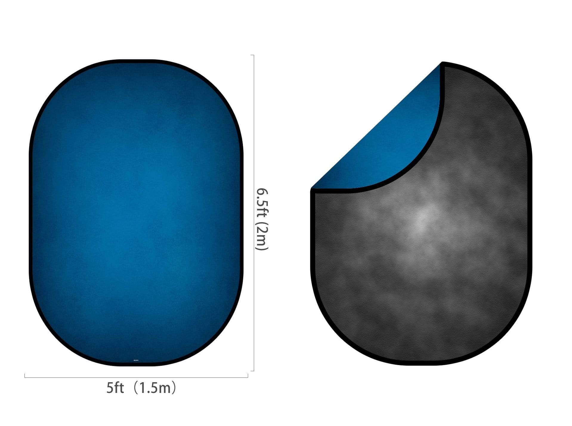 Kate Abstract Dark Gray/Blue Collapsible Backdrop Photography 5X6.5ft(1.5x2m) -UK