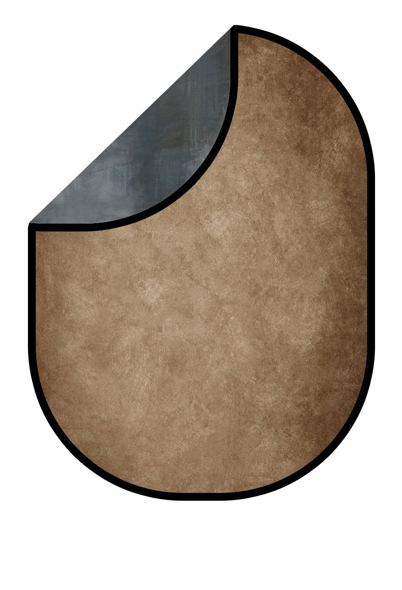 Kate Abstract Brown Texture/Abstract Gray Mixed Green Collapsible Backdrop Photography 5X6.5ft(1.5x2m) -UK