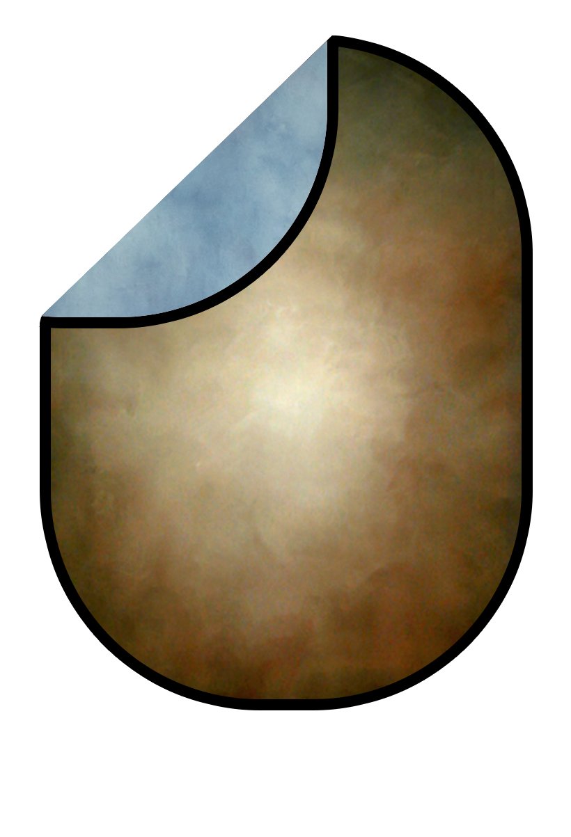 Kate Blue Newborn Texture/ Brown Old Master Collapsible Backdrop Photography 5X6.5ft(1.5x2m) -UK