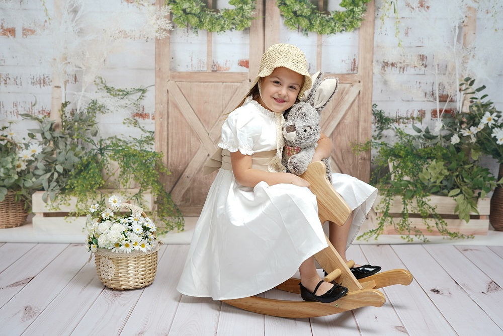 Kate Spring/Mother's day Green Plants Barn Door Backdrop Designed by Jia Chan Photography -UK