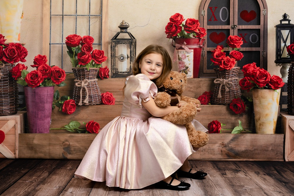 Kate Romantic Valentine's Day Rose Backdrop Designed by Emetselch -UK