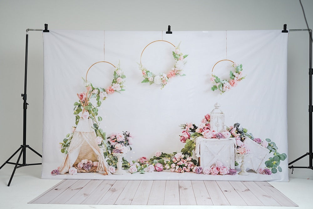 Kate Boho Valentine's Day Tent Birthday Backdrop Designed by Emetselch -UK