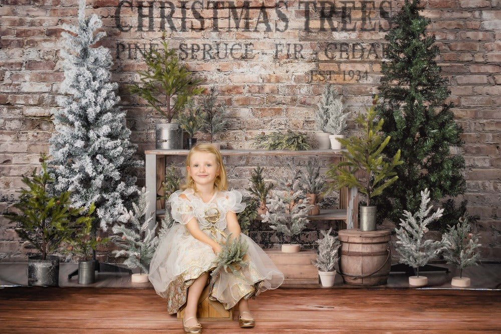 Kate Christmas Farm Fresh Tree Backdrop Designed by Mandy Ringe Photography -UK