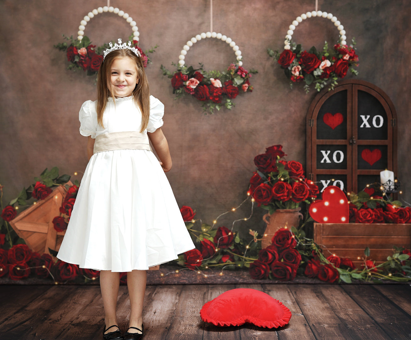 Kate Valentine's Day Backdrop Vintage Rose Designed by Emetselch -UK