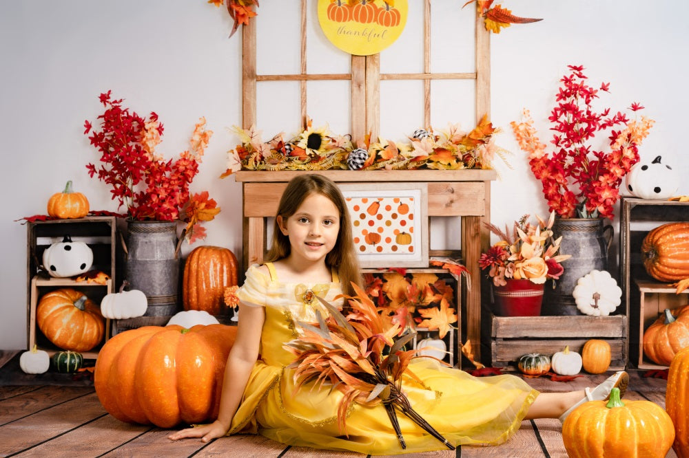 Kate Autumn Thanksgiving Leaves Backdrop Designed by Uta Mueller Photography -UK