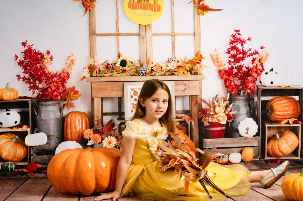 Kate Autumn Thanksgiving Leaves Backdrop Designed by Uta Mueller Photography -UK