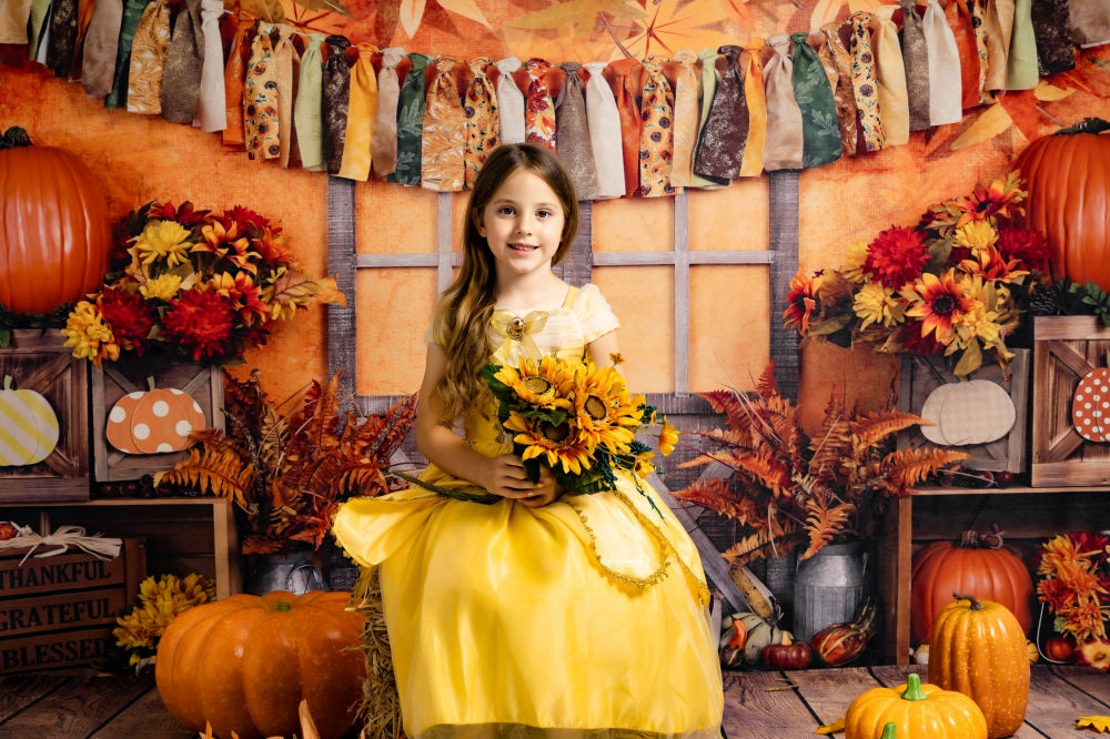 Kate Autumn Harvest Thanksgiving Backdrop -UK