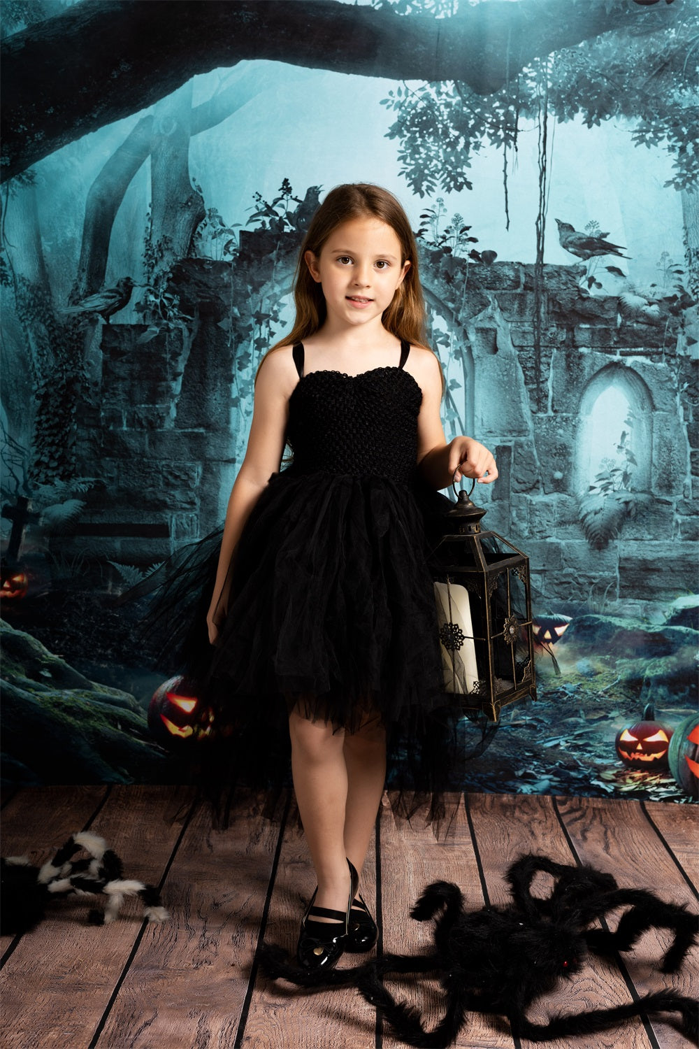 Kate Halloween Pumpkin Forest Backdrop for Photography -UK