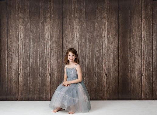 Kate Vinyl Dark Wood Newborn Photography Backdrop Floor -UK