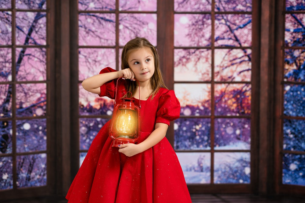 Kate Winter Snowy Window Backdrop Designed by Chain Photography -UK