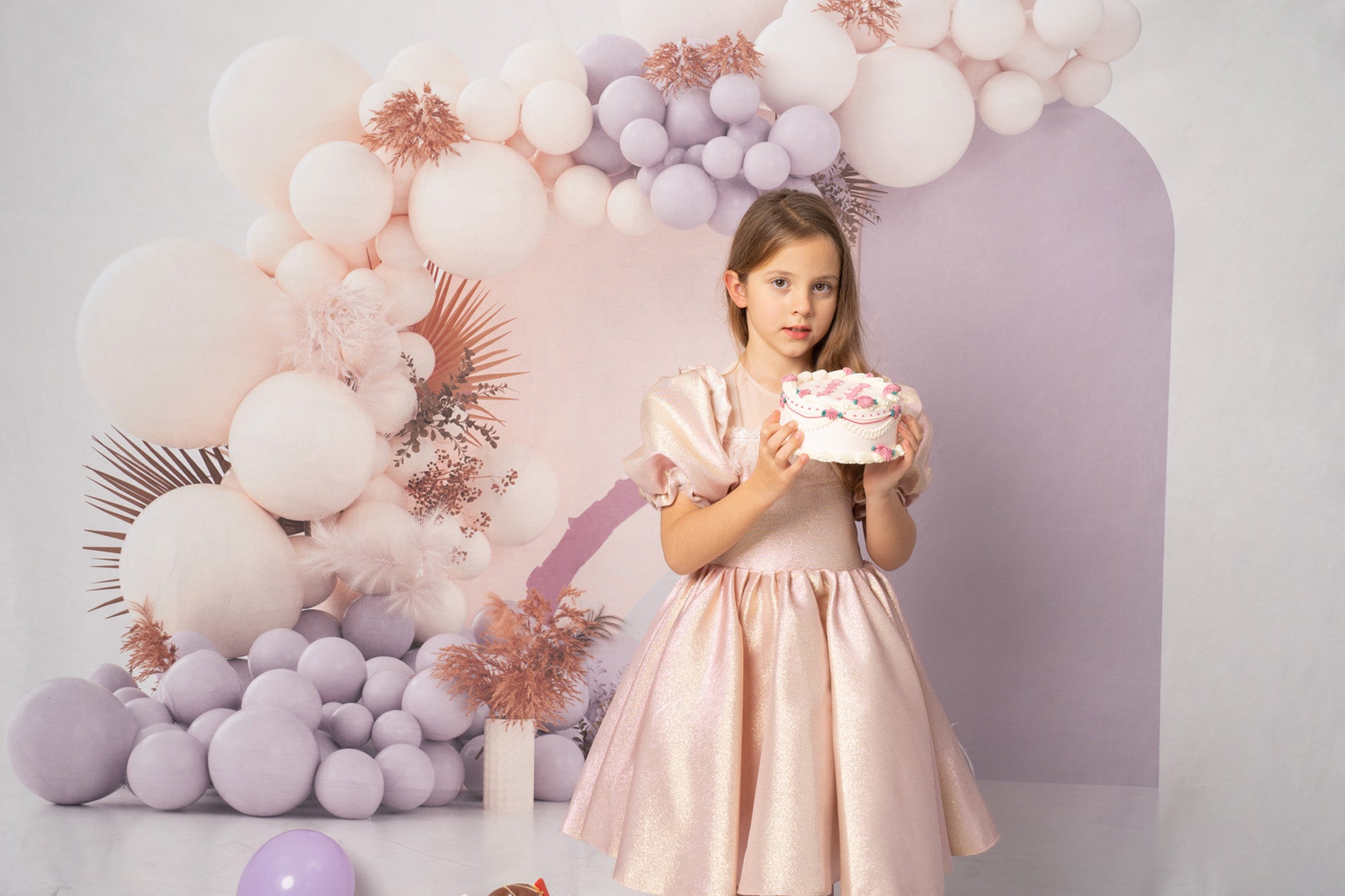 Kate Purple Boho Balloons Backdrop Designed by Uta Mueller Photography