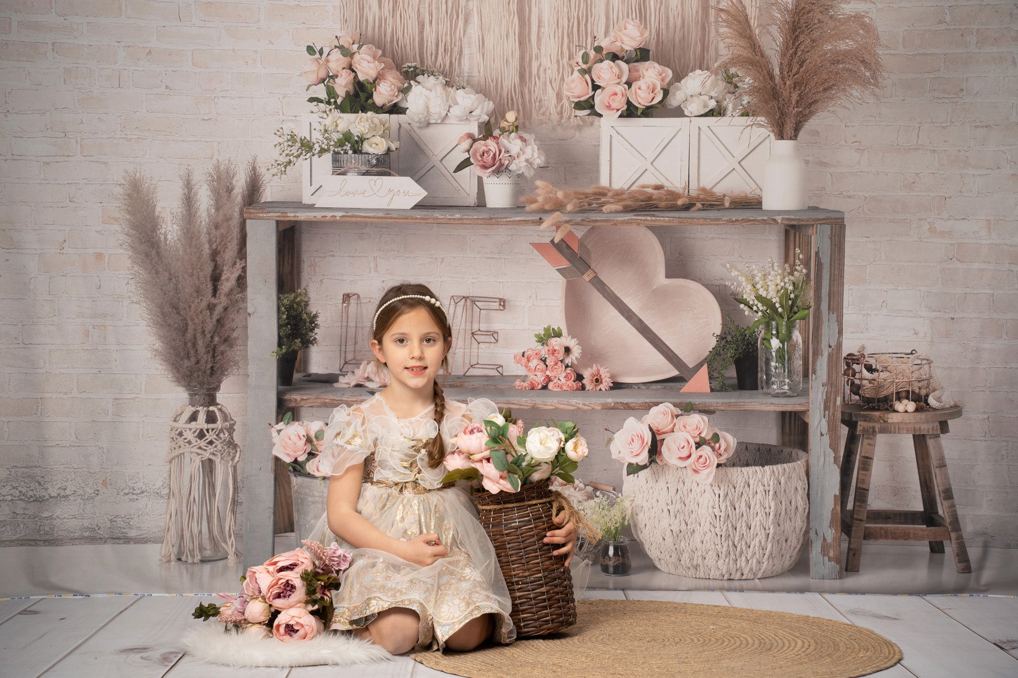 Kate Boho Valentine's Day/Spring Backdrop Designed by Mandy Ringe Photography -UK