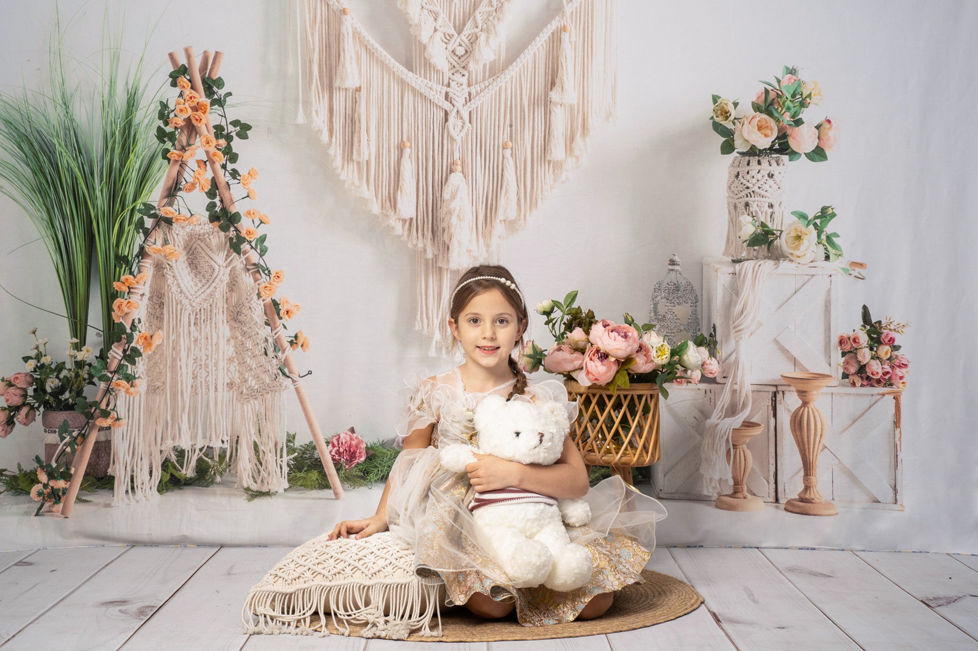 Kate Spring Boho Flower Tent Backdrop Designed by Emetselch