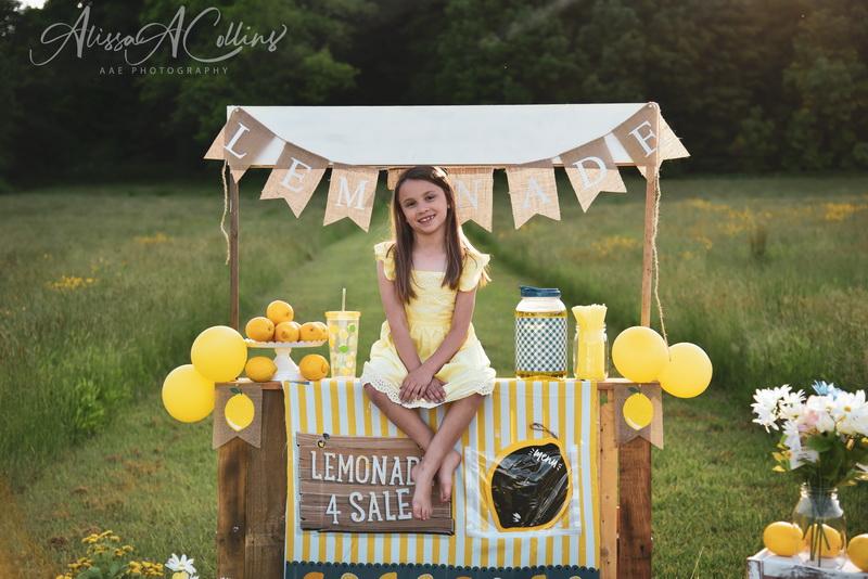 Kate Summer Backdrop Lemonade Stand Designed by AAE Photography -UK
