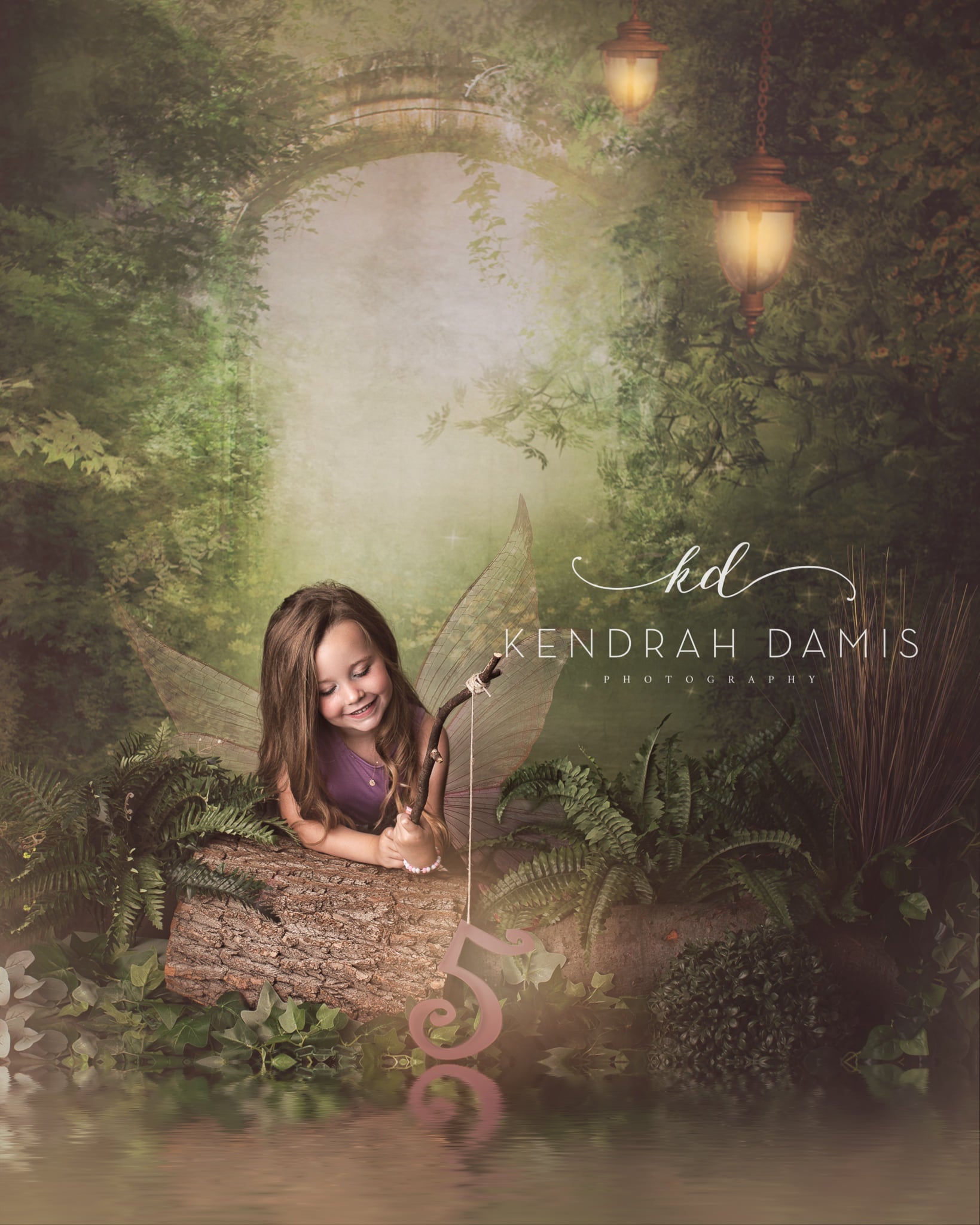 Kate Spring Green Dreamlike Fairytale Forest Backdrop for Photoshoot -UK